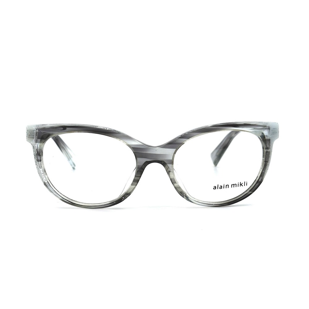 ALAIN MIKLI A03078 002 GREY WHITE AUTHENTIC EYEGLASSES FRAMES - Picture 3 of 9
